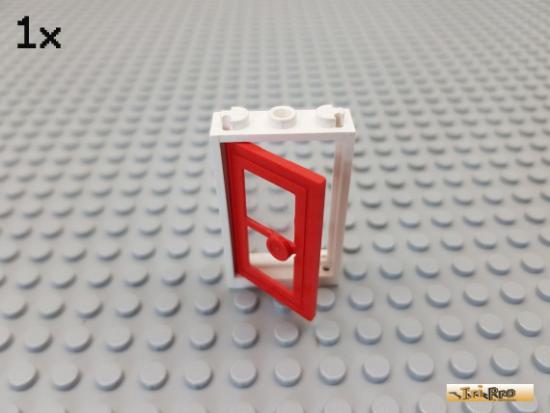 LEGO 1Stk Tr / Trrahmen 1x3x4 wei mit Tr rot 3579