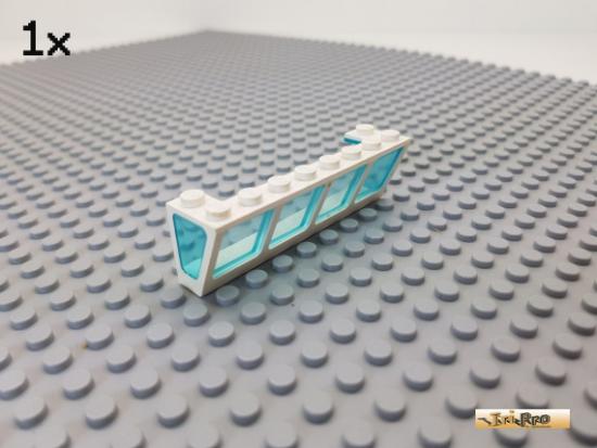 LEGO 1Stk Fenster / Fensterrahmen / Boot 2x8x2 wei mit Glas trans. blau 2634