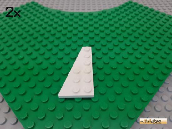 LEGO 2Stk Keil / Flgelplatte 3x6 links wei 54384