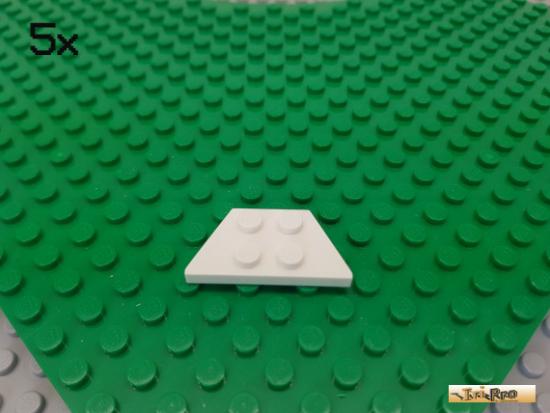 LEGO 5Stk Keil / Flgelplatte 2x4 wei 51739