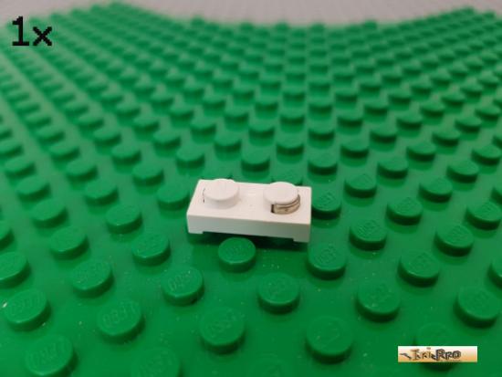 LEGO 1Stk Platte 1x2 / Kontaktstein wei 4755