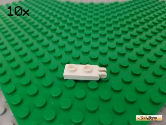 LEGO 10Stk Platte 1x2 / Scharnier 2 Finger wei 4276