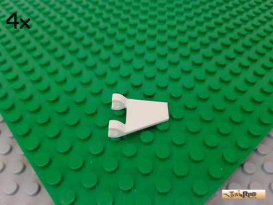 LEGO 4Stk Fahne / Flagge mit 2 Clips schrg wei 44676