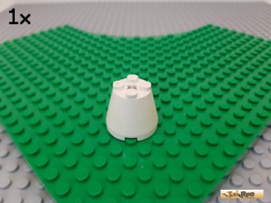 LEGO 1Stk Stein / Kegel 3x3x2 wei 6233