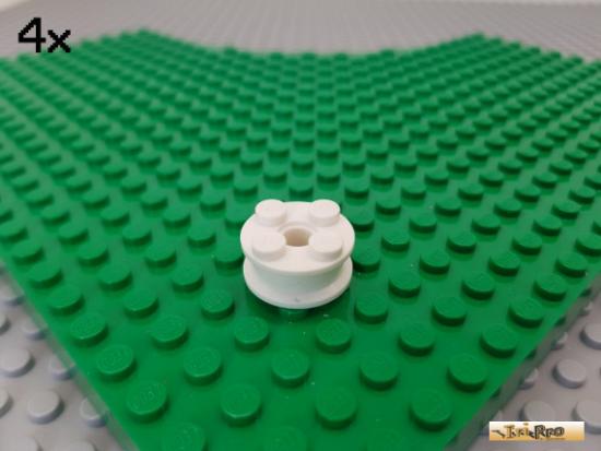 LEGO 4Stk Felge / Reifen 2x2 mit Noppen wei 4180