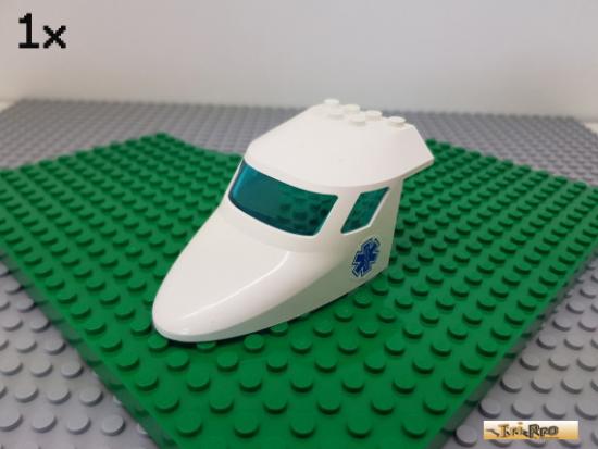 LEGO 1Stk Cockpit / Flugzeug 6x10x4 wei beklebt 87616