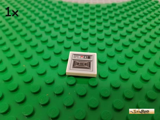 LEGO 1Stk Fliese / Kachel 2x2 wei beklebt 3068