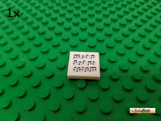 LEGO 1Stk Fliese / Kachel 2x2 wei beklebt 3068