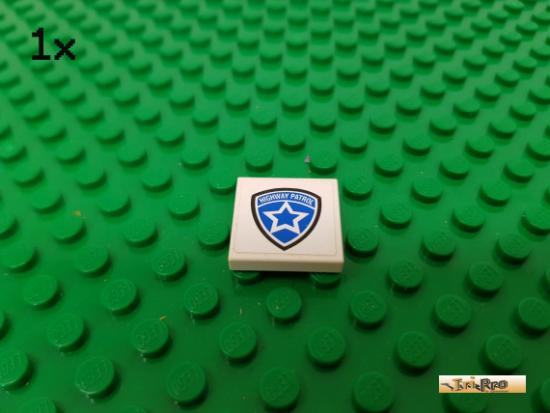 LEGO 1Stk Fliese / Kachel 2x2 wei beklebt 3068