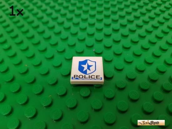 LEGO 1Stk Fliese / Kachel 2x2 wei beklebt 3068