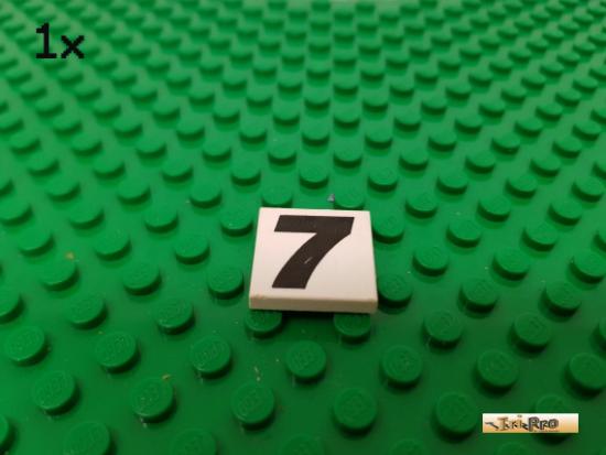 LEGO 1Stk Fliese / Kachel 2x2 wei bedruckt 3068bp87