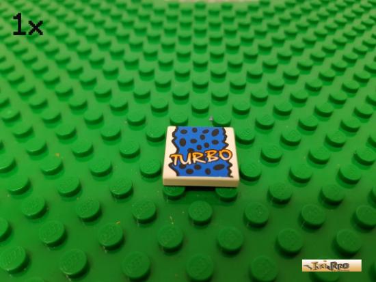 LEGO 1Stk Fliese / Kachel 2x2 wei bedruckt 3068px22