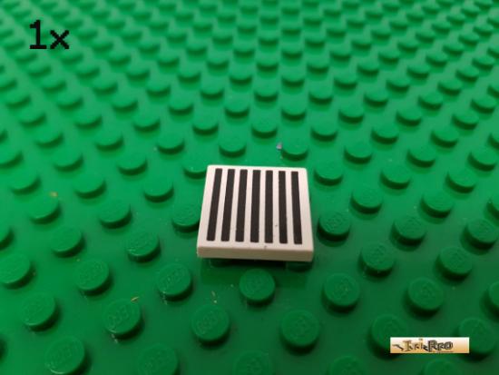 LEGO 1Stk Fliese / Kachel 2x2 wei bedruckt 3068bpb0023