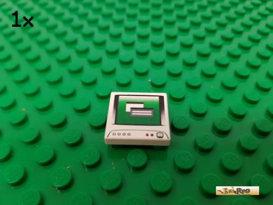 LEGO 1Stk Fliese / Kachel 2x2 wei bedruckt 3068bpb0062