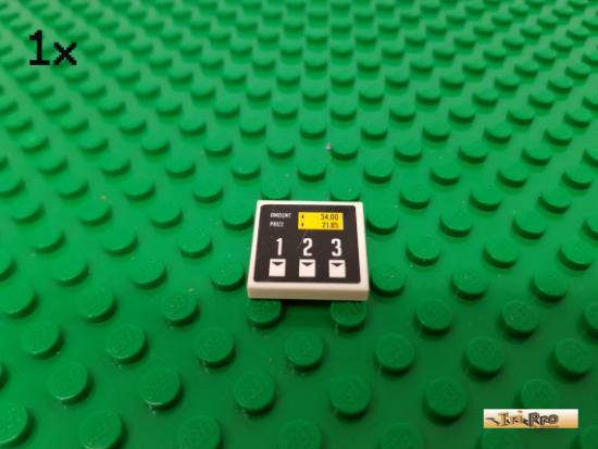 LEGO 1Stk Fliese / Kachel 2x2 wei beklebt 3068bpb0328