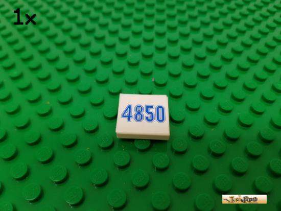 LEGO 1Stk Fliese / Kachel 2x2 wei beklebt 3068 / Set 4850