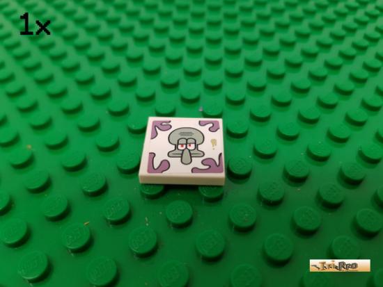 LEGO 1Stk Fliese / Kachel 2x2 wei beklebt 3068 / Set 3818