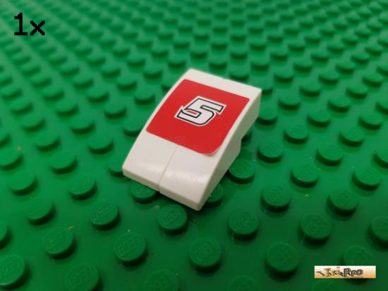 LEGO 1Stk Fliese / Platte / Bogen 1x3 2-teilig wei beklebt 50950