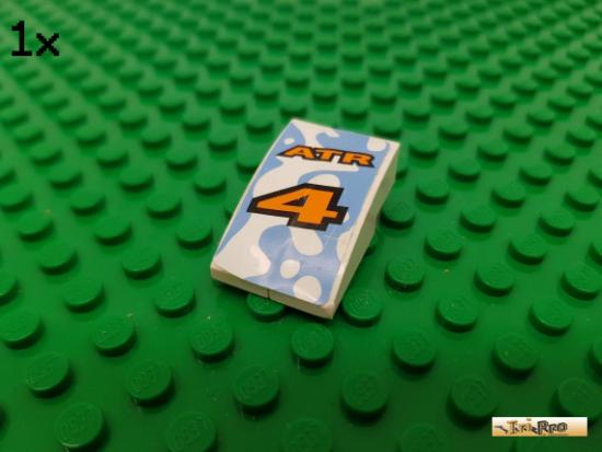 LEGO 1Stk Fliese / Platte / Bogen 1x3 2-teilig wei beklebt 50950