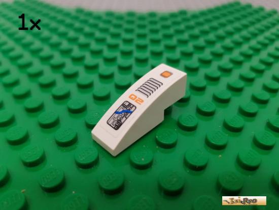 LEGO 1Stk Fliese / Platte / Bogen 1x3 wei beklebt 50950