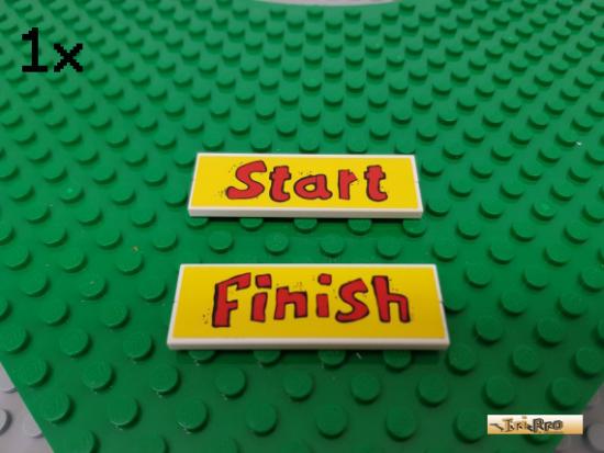 LEGO 1Stk Fliese / Kachel 1x6 / 4-teilig wei beklebt 6636 / Set 4982