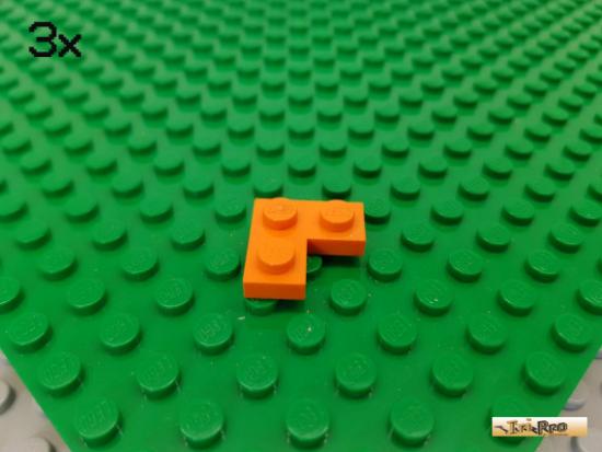 LEGO 3Stk Platte Basic / Ecke 2x2 orange 2420