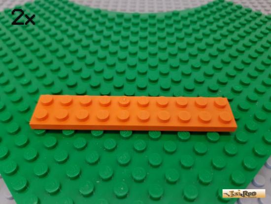 LEGO 2Stk Platte Basic 2x10 orange 3832