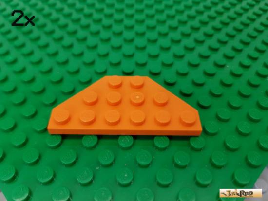 LEGO 2Stk Keil / Flgelplatte 3x6 orange 2419