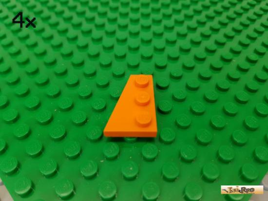 LEGO 4Stk Keil / Flgelplatte 2x3 links orange 43723