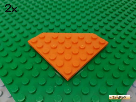 LEGO 2Stk Platte Basic / Ecke 6x6 orange 6106