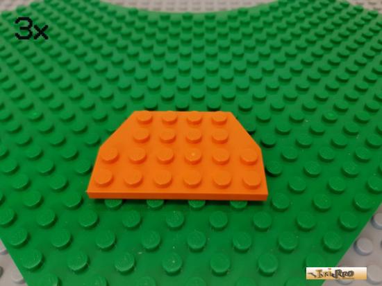 LEGO 3Stk Keil / Flgelplatte 4x6 orange 32059