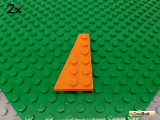 LEGO 2Stk Keil / Flgelplatte 3x6 links orange 54384