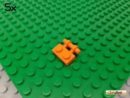 LEGO 5Stk Platte 1x2 mit Griff / Halter orange 2540