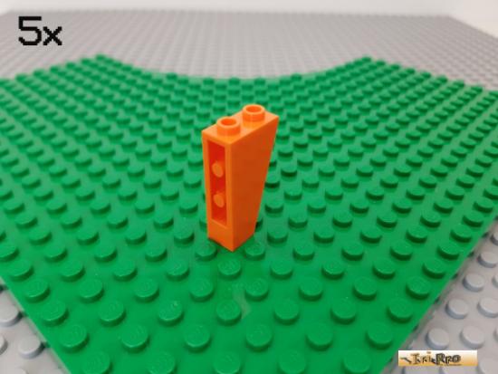 LEGO 5Stk Dachstein / Schrgstein 1x2x3 negativ orange 2449