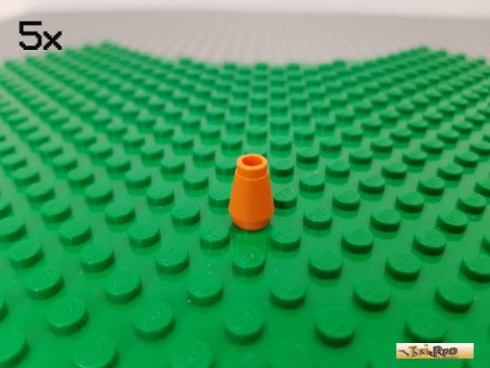 LEGO 5Stk Stein / Kegel 1x1x1 orange 4589