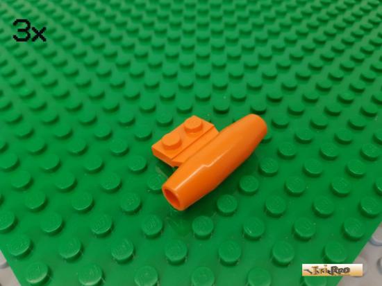 LEGO 3Stk Dse / Turbine / Platte 1x2 orange 3475