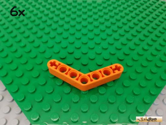 LEGO 6Stk Technic Liftarm / Winkel 4x4 orange 32348