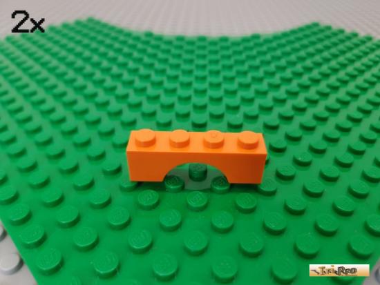 LEGO 2Stk Bogen / Bogenstein 1x4 orange 3659