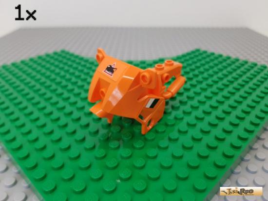 LEGO 1Stk Motorrad / Bike / Chassis orange 52035 mit Aufkleber