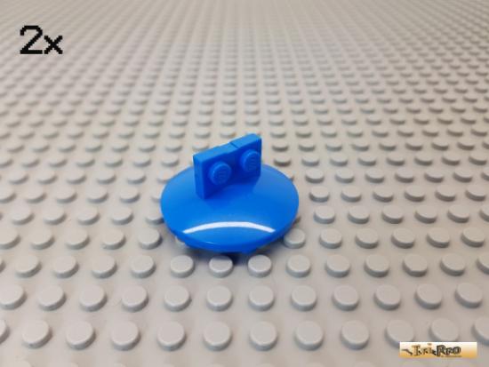 LEGO 2Stk Scheibe / Konverter / Platte 1x2 blau 30209