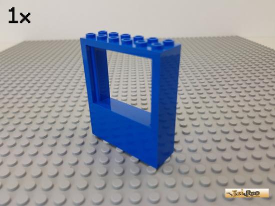 LEGO 1Stk Fenster / Fensterrahmen 2x6x6 blau 6236