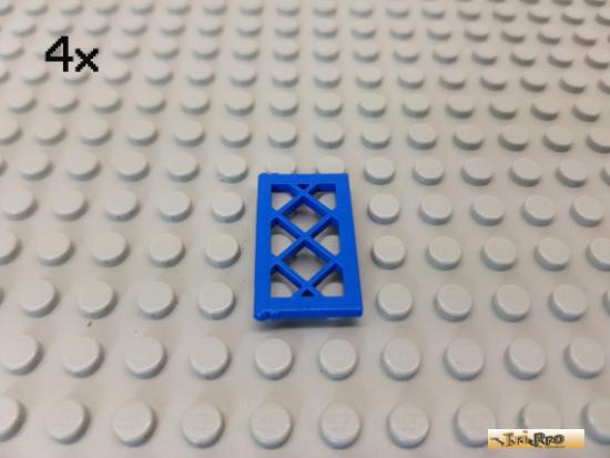 LEGO 4Stk Fenstergitter / Flgel 1x2x3 blau 2529