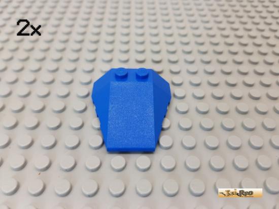 LEGO 2Stk Keilstein / Rumpf 4x4 blau 48933