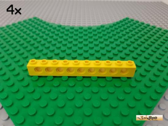 LEGO 4Stk Technic Lochstein 1x10 gelb 2730