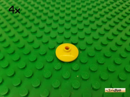 LEGO 4Stk Scheibe / Teller / SAT Schssel 2x2 gelb 4740