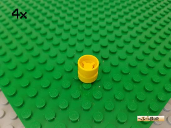 LEGO 4Stk Felge / Reifen 11x12mm gelb 6014