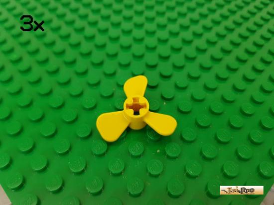 LEGO 3Stk Propeller / Rotor 3 Blatt gelb 6041