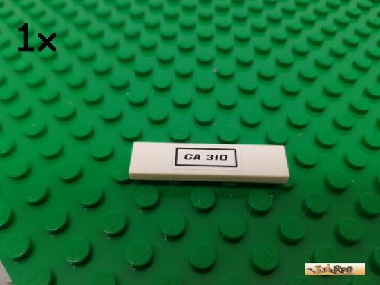 LEGO 1Stk Fliese / Kachel 1x4 wei beklebt 2431