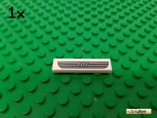 LEGO 1Stk Fliese / Kachel 1x4 wei beklebt 2431