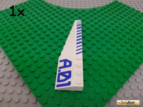 LEGO 1Stk Keilstein / Flgel 3x12 links wei beklebt 42061pb08 / Set 7700